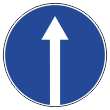 Дорожный знак 4.1.1 «Движение прямо» (металл 0,8 мм, I типоразмер: диаметр 600 мм, С/О пленка: тип А коммерческая)